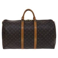 Louis Vuitton Keepall Bag Monogram Canvas Brown Canvas Travel Bag Bag (Pre-Loved)