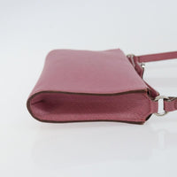 Salvatore Ferragamo Gancini Pouch Leather Pink Leather Clutche & Pouche Bag (Authentic Pre-Loved)