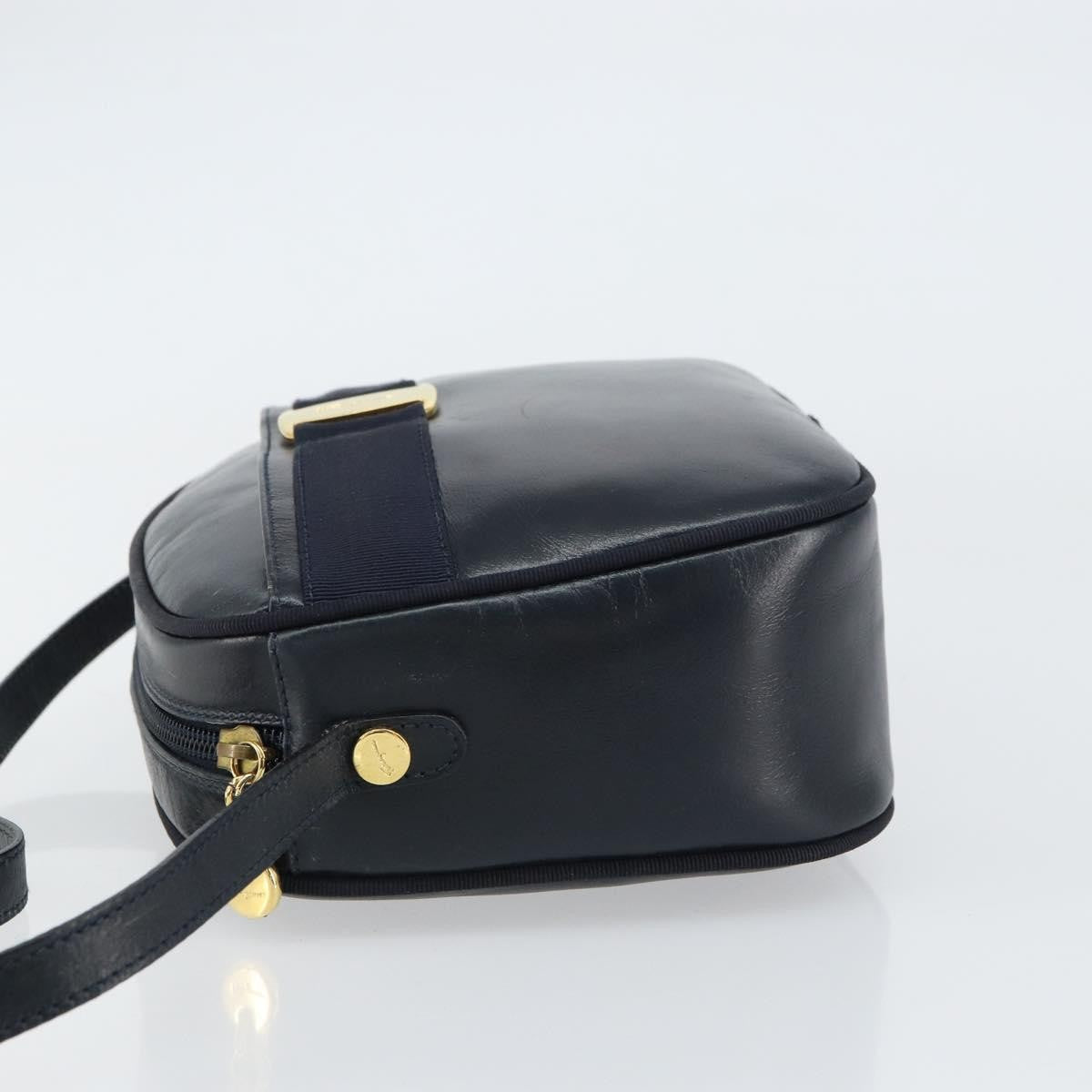 Salvatore Ferragamo Vala Shoulder Bag Leather Navy Leather Shoulder Bag Bag (Authentic Pre-Loved)