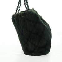 Chanel Chanel Chain Tote Lapin Fur Green Fur Tote Bag Bag (Pre-Loved)