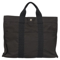 Hermes Fourre-Tout Herline Canvas Gray Canvas Tote Bag Bag (Authentic Pre-Loved)