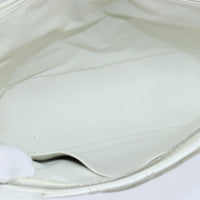 Chanel Vintage Cc Zip Around Bowler Bag Quilted Caviar White Leather Tote Bag Bag (Pre-Loved)