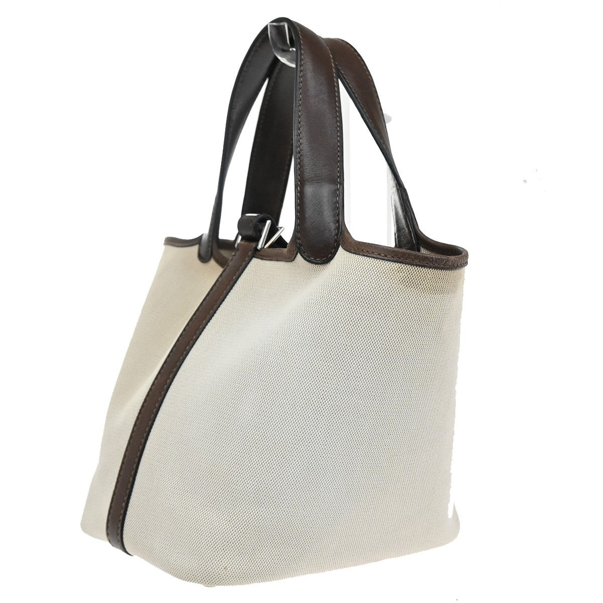 Hermes Picotin Bag Toile And Leather Beige Canvas Bag (Pre-Loved)