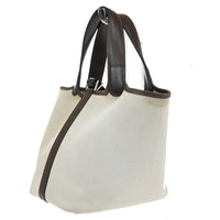 Hermes Picotin Bag Toile And Leather Beige Canvas Bag (Pre-Loved)