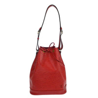 Louis Vuitton Noe Handbag Epi Leather Red Leather Shoulder Bag Bag (Authentic Pre-Loved)