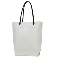 Chanel Essential Shopping Tote Leather White Calfskin Tote Bag Bag (Authentic Pre-Loved)
