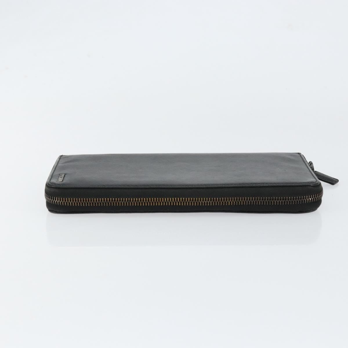 Prada Prada Saffiano Wallet Leather Black Leather Wallets Accessory (Pre-Loved)