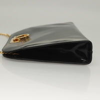 Salvatore Ferragamo Vintage Gancini Chain Shoulder Bag Patent Leather Black Patent_Leather Shoulder Bag Bag (Authentic Pre-Loved)