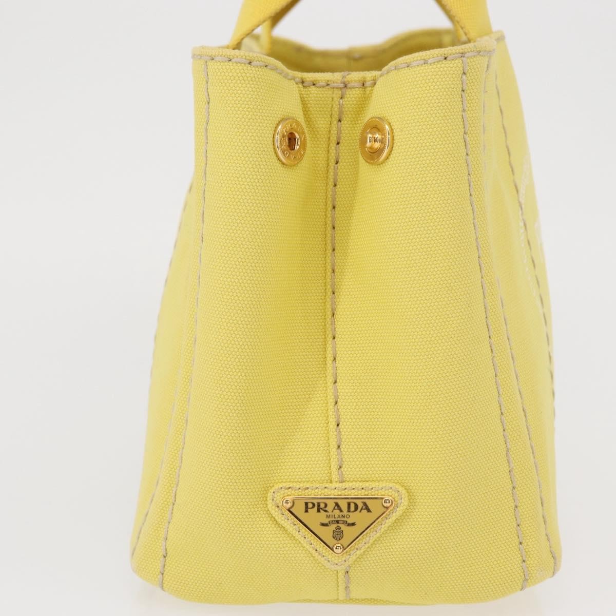 Prada Canapa Convertible Tote Canvas Gold Canvas Tote Bag Bag (Authentic Pre-Loved)