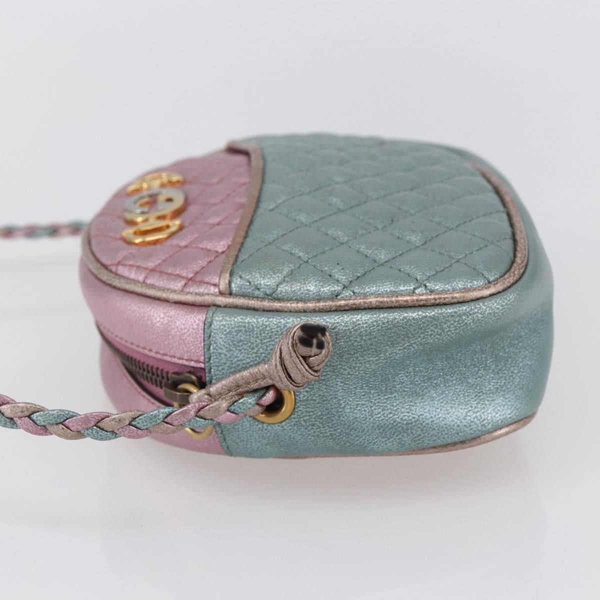 Gucci Trapuntata Camera Shoulder Bag Lambskin Blue Leather Shoulder Bag Bag (Authentic Pre-Loved)
