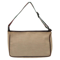 Gucci Sherry Line Pouch Canvas Beige Canvas Clutche & Pouche Bag (Authentic Pre-Loved)
