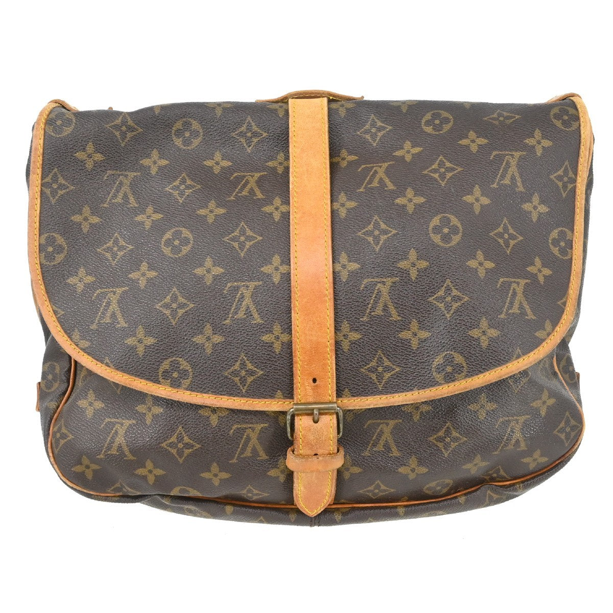 Louis Vuitton Louis Vuitton Saumur Handbag Monogram Canvas Brown Canvas Shoulder Bag Bag (Pre-Loved)