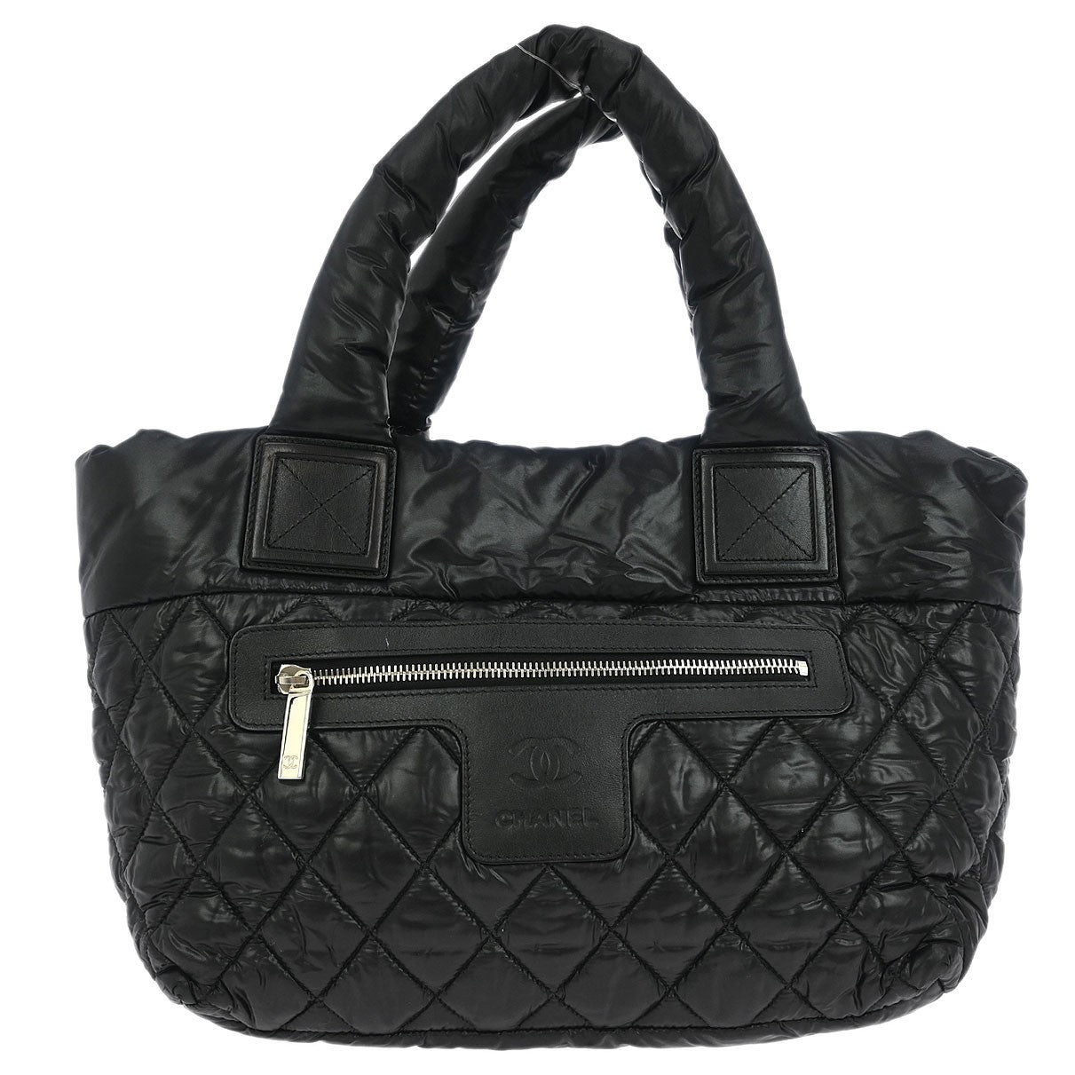 Chanel Coco Cocoon Reversible Tote Quilted Nylon Black Nylon Tote Bag Bag (Authentic Pre-Loved)