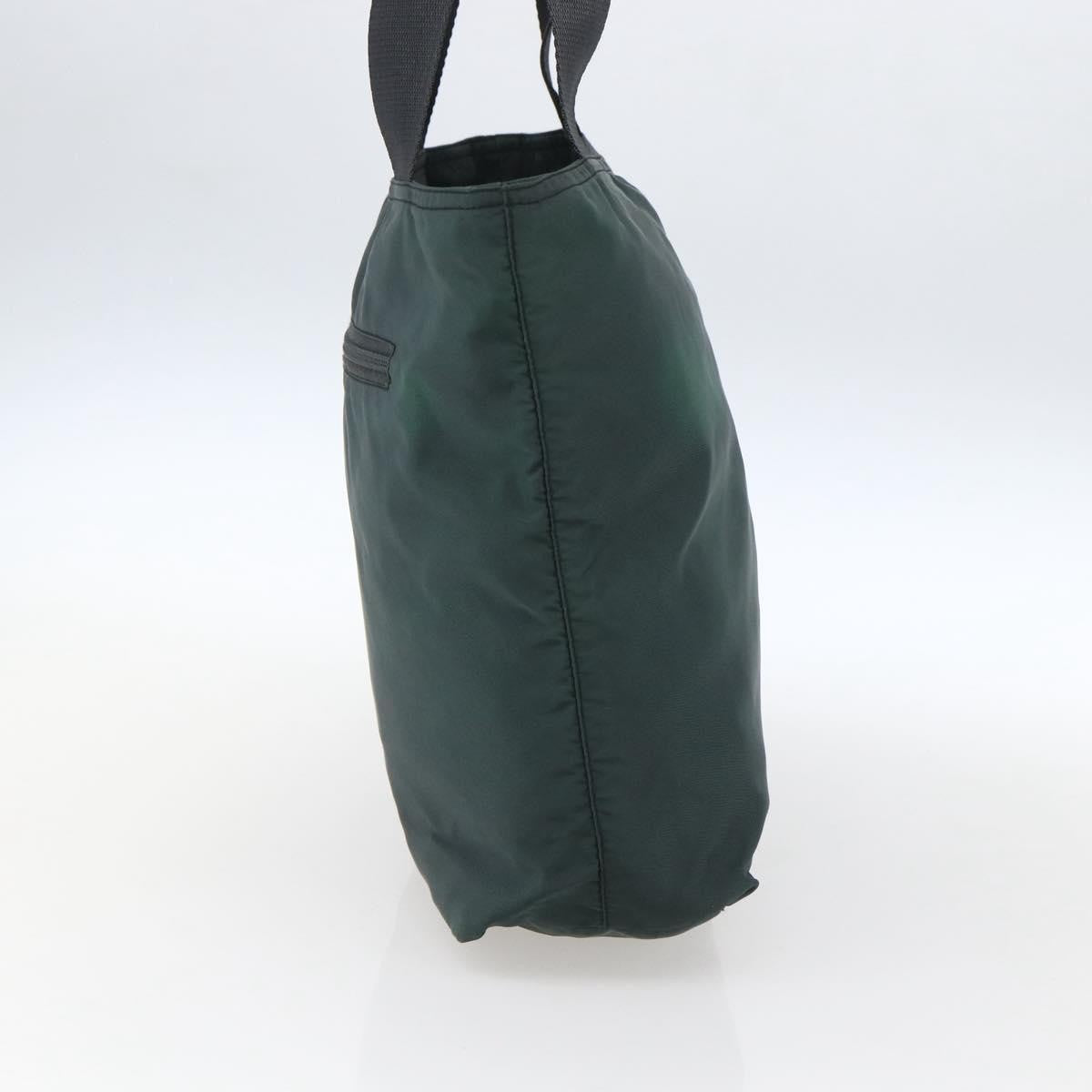 Prada Vintage Zip Tote Tessuto Green Nylon Tote Bag Bag (Authentic Pre-Loved)