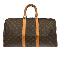 Louis Vuitton Keepall Bag Monogram Canvas Brown Canvas Travel Bag Bag (Authentic Pre-Loved)
