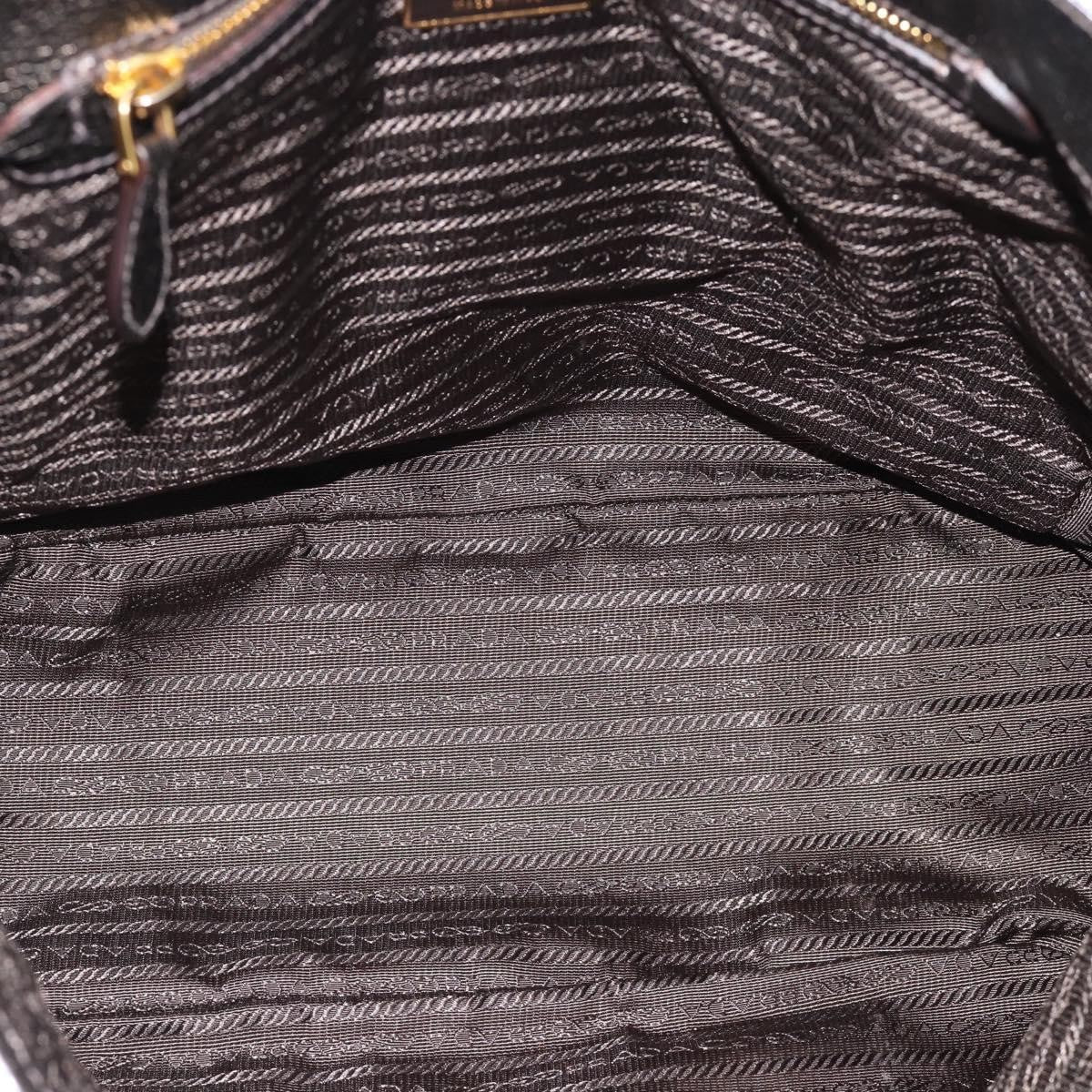 Prada Braided Handle Open Tote Vitello Daino Gold Leather Tote Bag Bag (Authentic Pre-Loved)