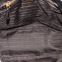 Prada Braided Handle Open Tote Vitello Daino Gold Leather Tote Bag Bag (Authentic Pre-Loved)