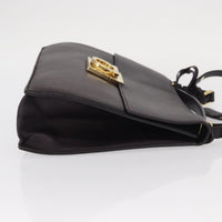 Salvatore Ferragamo Gancini Shoulder Bag Leather Purple Leather Shoulder Bag Bag (Authentic Pre-Loved)
