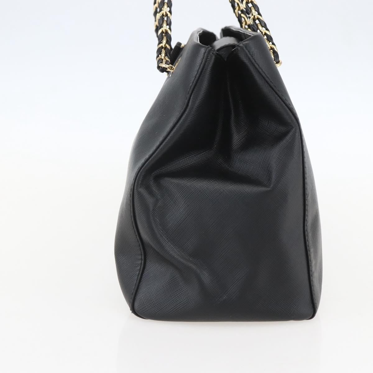 Salvatore Ferragamo Vala Chain Shoulder Bag Leather Black Leather Shoulder Bag Bag (Authentic Pre-Loved)