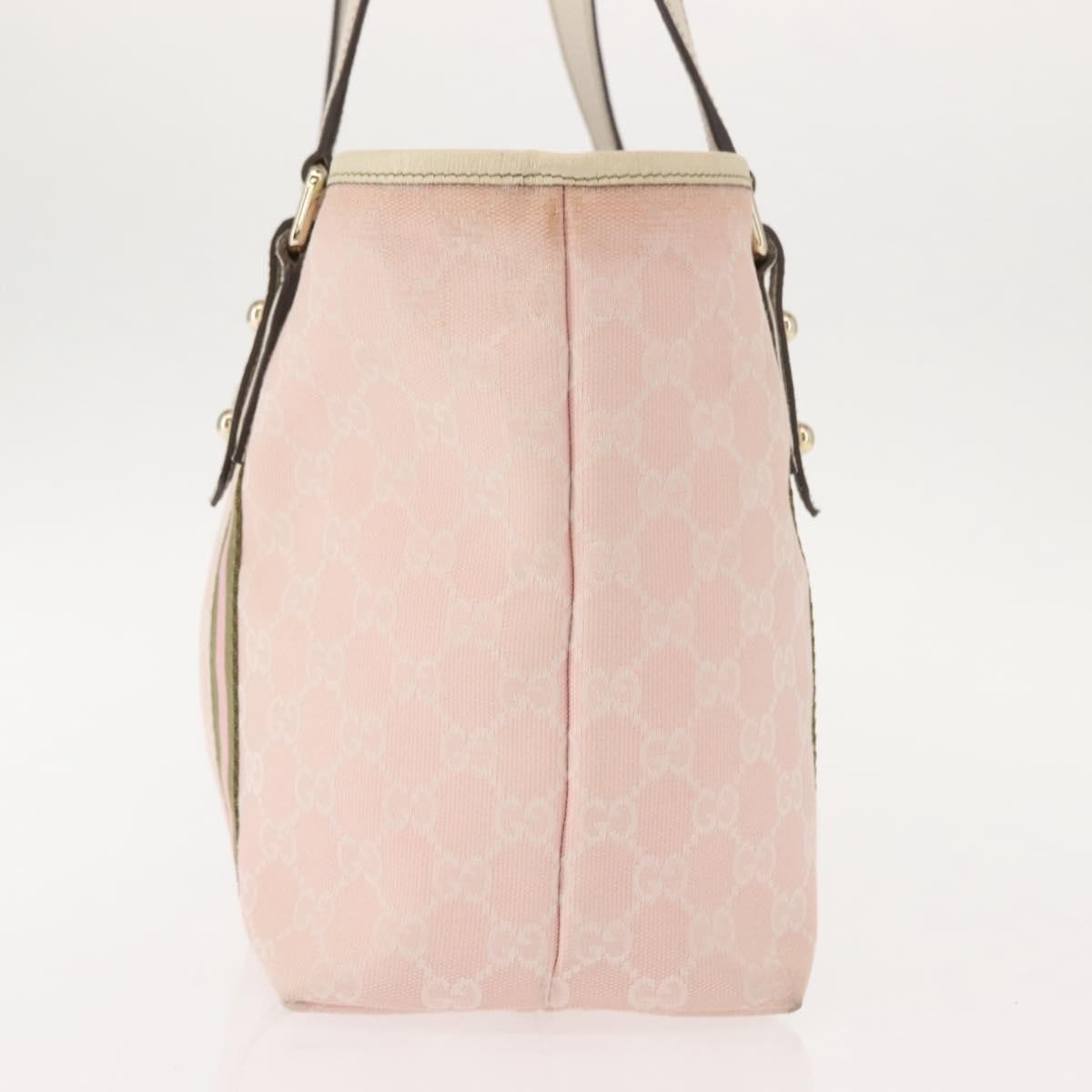 Gucci Jolicoeur Tote Gg Canvas Pink Canvas Tote Bag Bag (Authentic Pre-Loved)