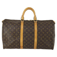 Louis Vuitton Keepall Bag Monogram Canvas Brown Canvas Travel Bag Bag (Authentic Pre-Loved)