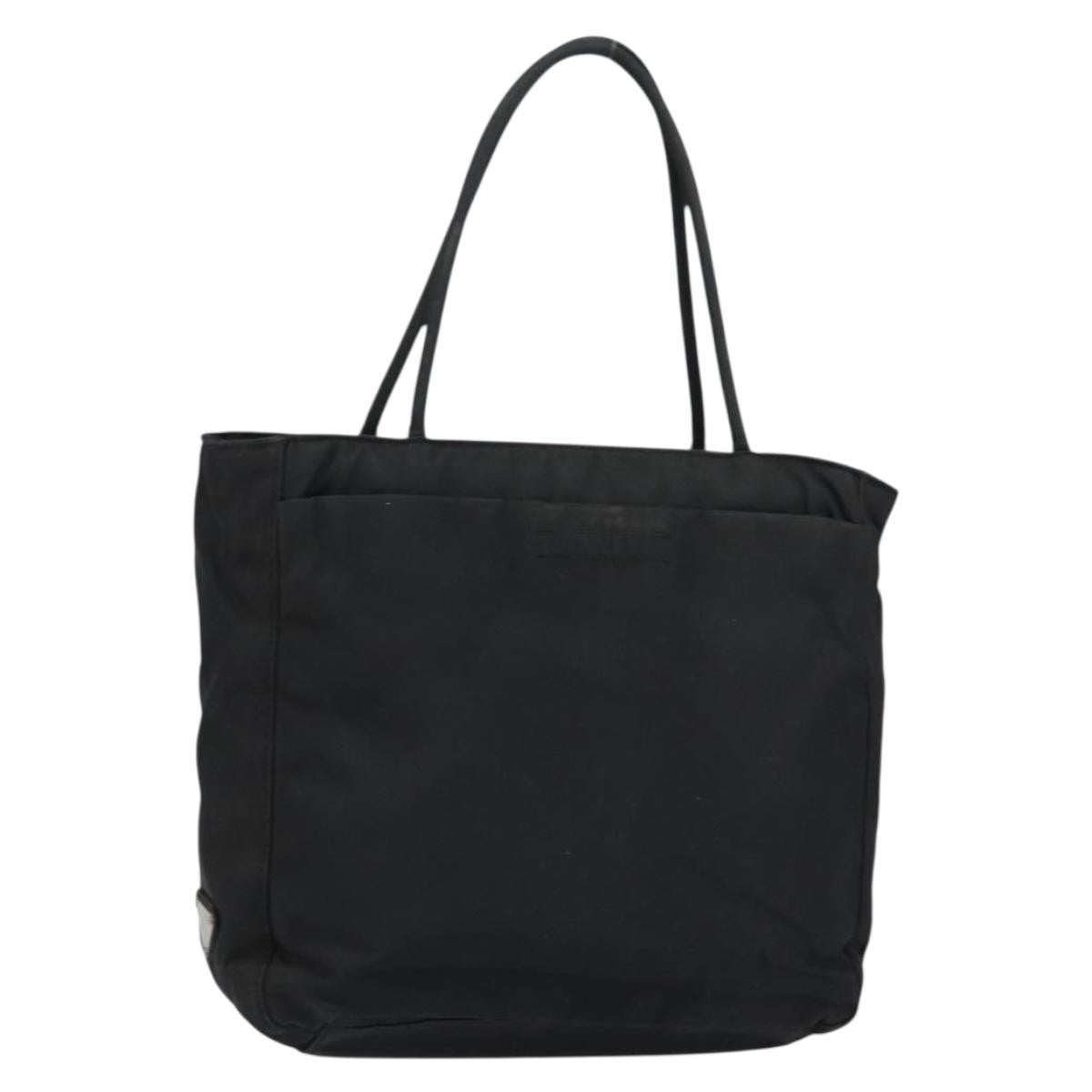 Prada Vintage Tote Tessuto Black Nylon Tote Bag Bag (Authentic Pre-Loved)