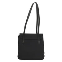 Salvatore Ferragamo Vala Shoulder Bag Leather Black Canvas Shoulder Bag Bag (Pre-Loved)