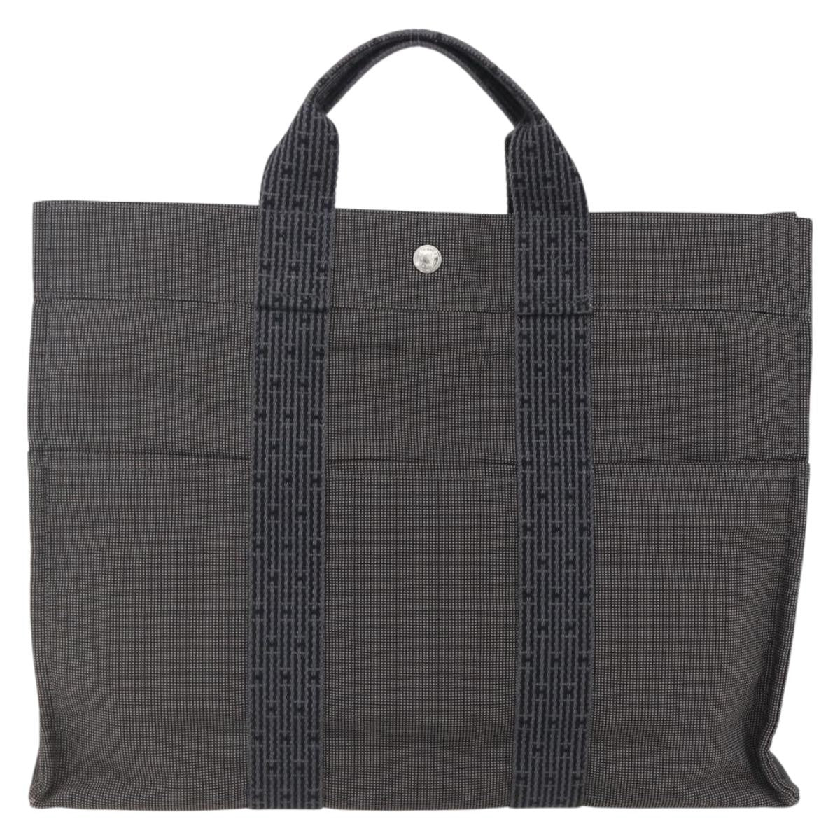 Hermes Fourre-Tout Herline Canvas Gray Canvas Tote Bag Bag (Authentic Pre-Loved)
