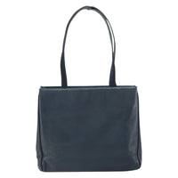 Salvatore Ferragamo Vala Tote Leather Blue Leather Tote Bag Bag (Authentic Pre-Loved)