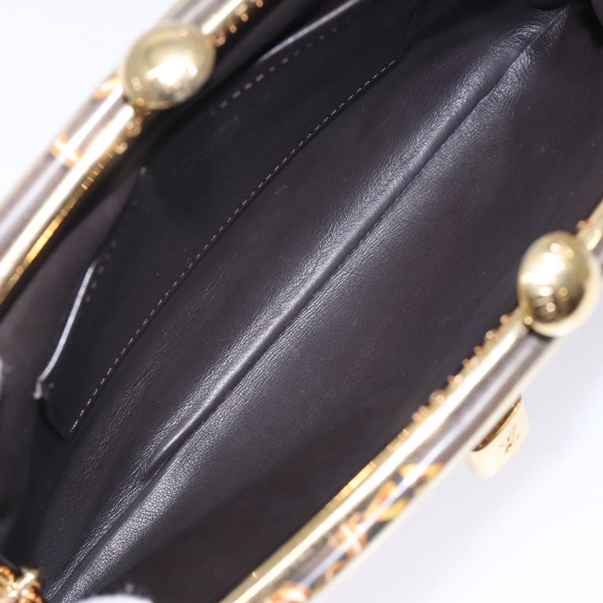 Louis Vuitton Charms Pochette Pvc Over Printed Silk Brown Canvas Clutche & Pouche Bag (Pre-Loved)