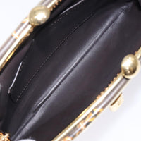 Louis Vuitton Charms Pochette Pvc Over Printed Silk Brown Canvas Clutche & Pouche Bag (Pre-Loved)