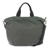 Prada Vela Convertible Tote Tessuto Khaki Nylon Tote Bag Bag (Pre-Loved)