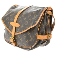 Louis Vuitton Saumur Handbag Monogram Canvas Brown Canvas Shoulder Bag Bag (Authentic Pre-Loved)