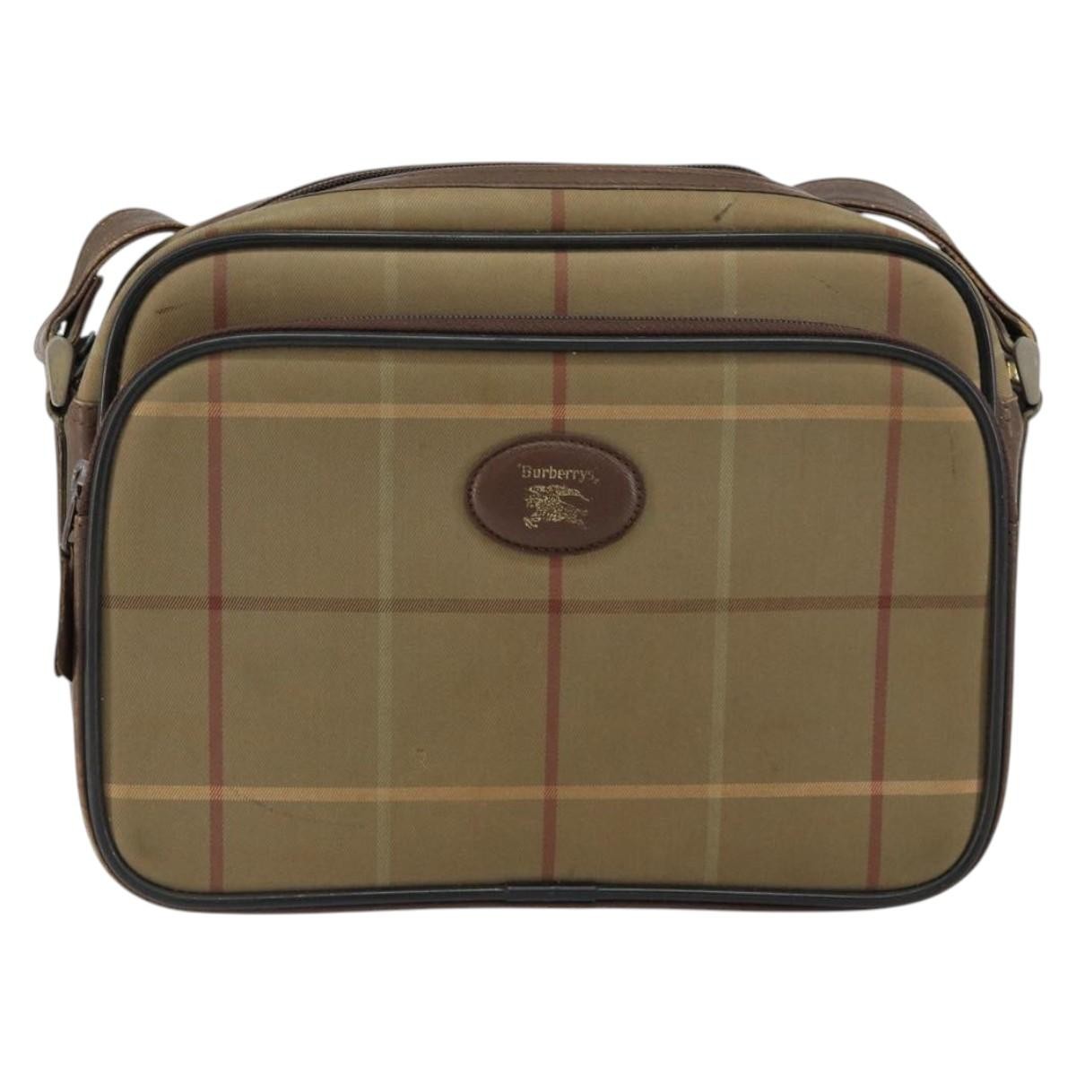 Burberry Nova Check Shoulder Bag Canvas Beige Canvas Shoulder Bag Bag (Authentic Pre-Loved)