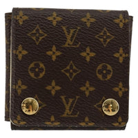 Louis Vuitton Case Jewelry Box Canvas Brown Canvas Wallets Accessory (Authentic Pre-Loved)