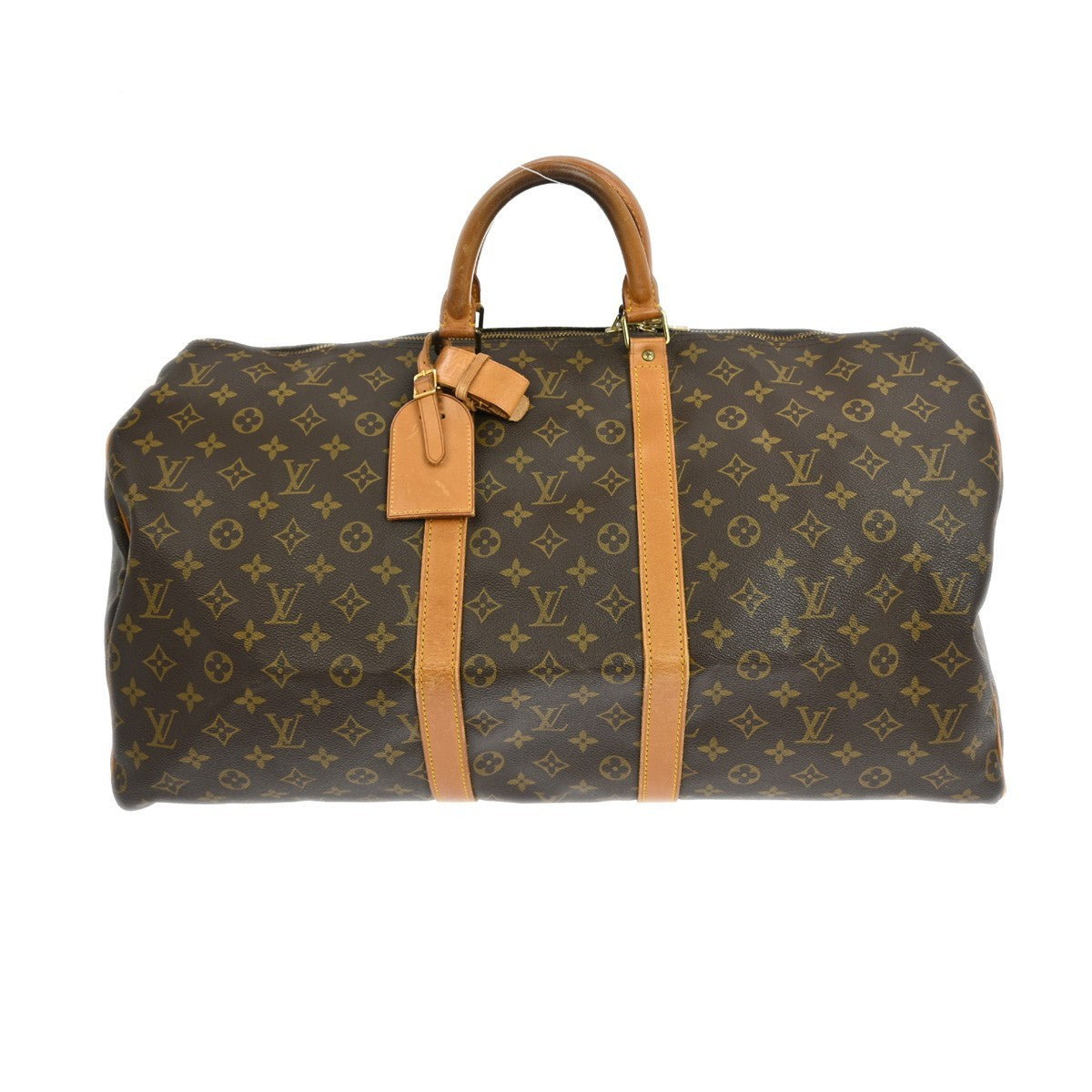 Louis Vuitton Keepall Bag Monogram Canvas Brown Canvas Travel Bag Bag (Pre-Loved)