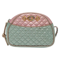 Gucci Trapuntata Camera Shoulder Bag Quilted Laminated Leather Multicolour Leather Shoulder Bag Bag (Authentic Pre-Loved)