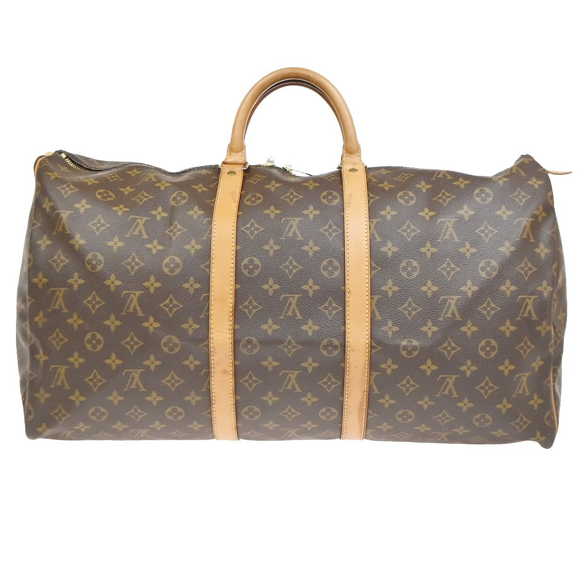 Louis Vuitton Keepall Bag Monogram Canvas Brown Canvas Travel Bag Bag (Authentic Pre-Loved)