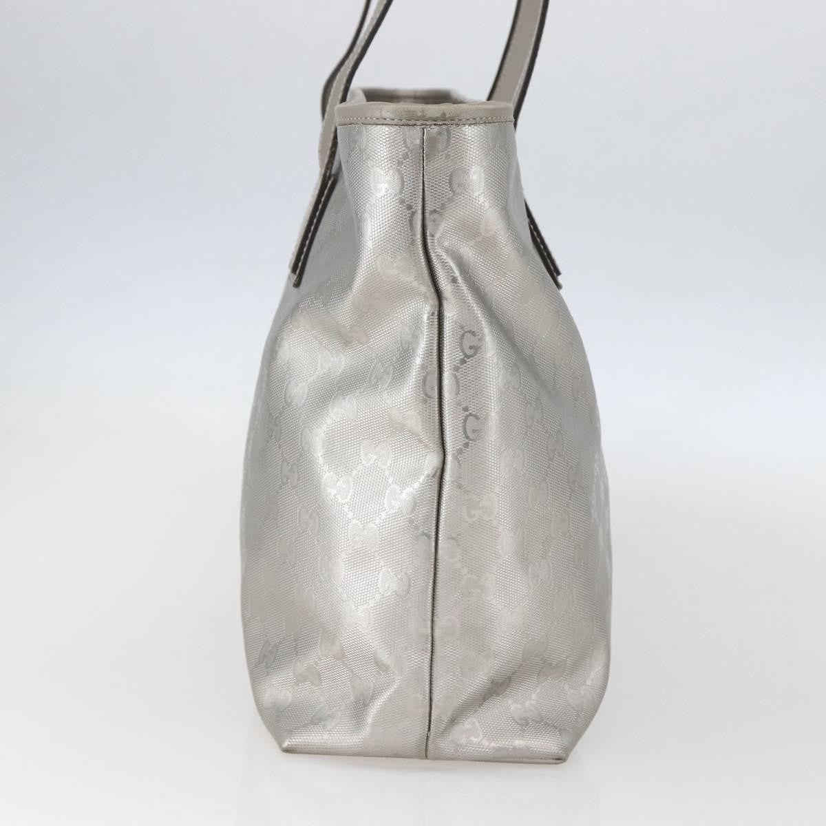 Gucci Plus Tote Gg Imprime Silver Canvas Tote Bag Bag (Pre-Loved)