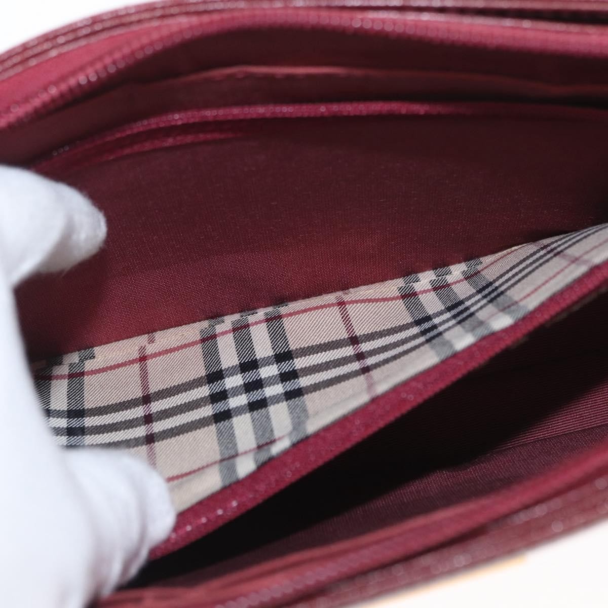 Burberry Vintage Shoulder Bag Leather Burgundy Leather Shoulder Bag Bag (Authentic Pre-Loved)