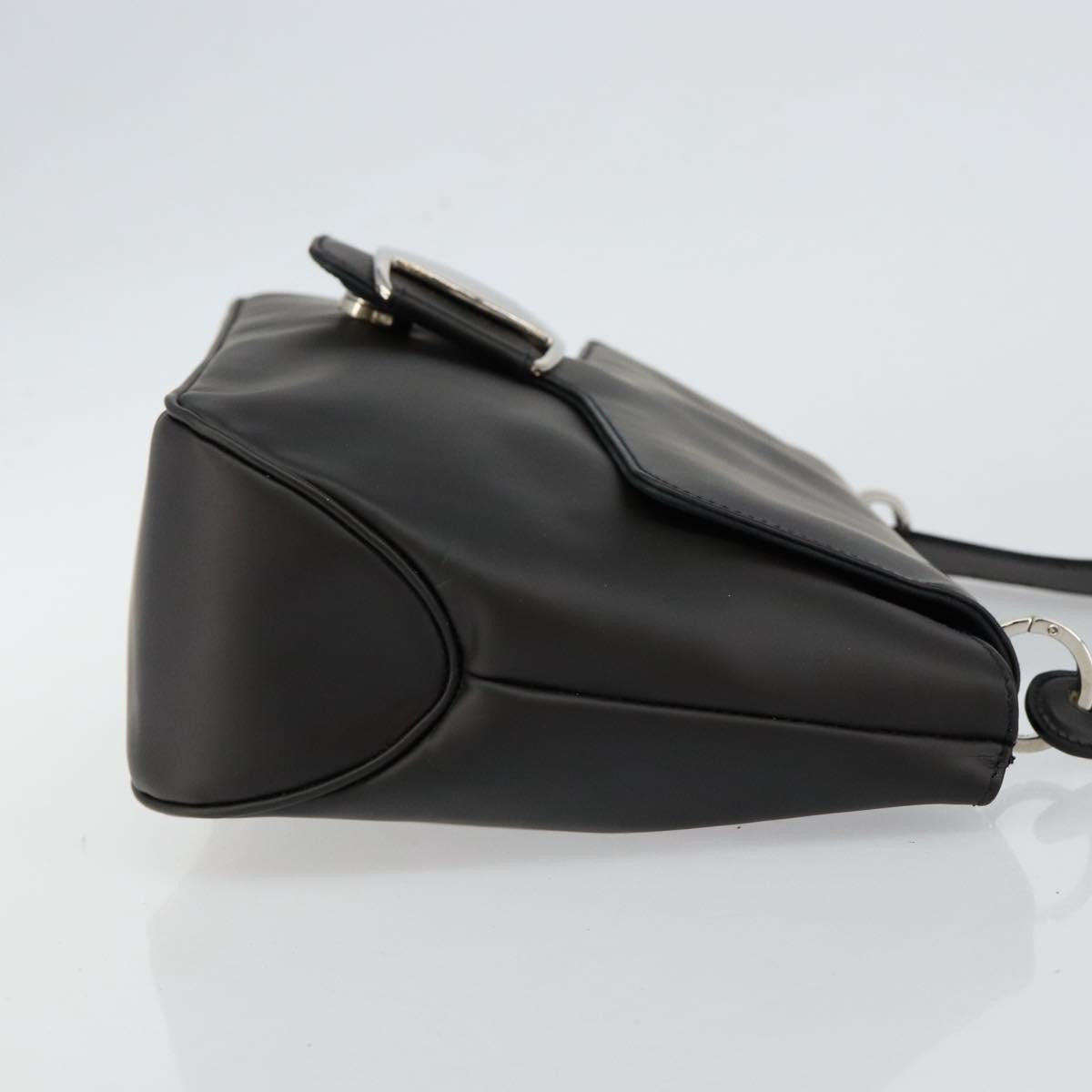 Salvatore Ferragamo Vala Shoulder Bag Leather Black Leather Bag (Authentic Pre-Loved)