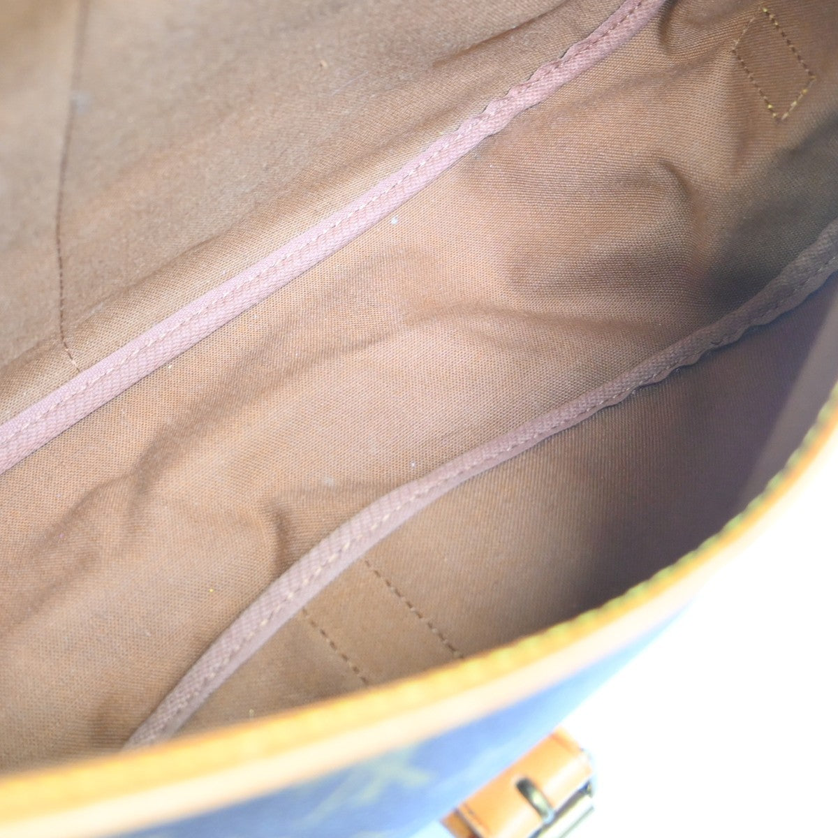 Louis Vuitton Saumur Handbag Monogram Canvas Brown Canvas Shoulder Bag Bag (Pre-Loved)