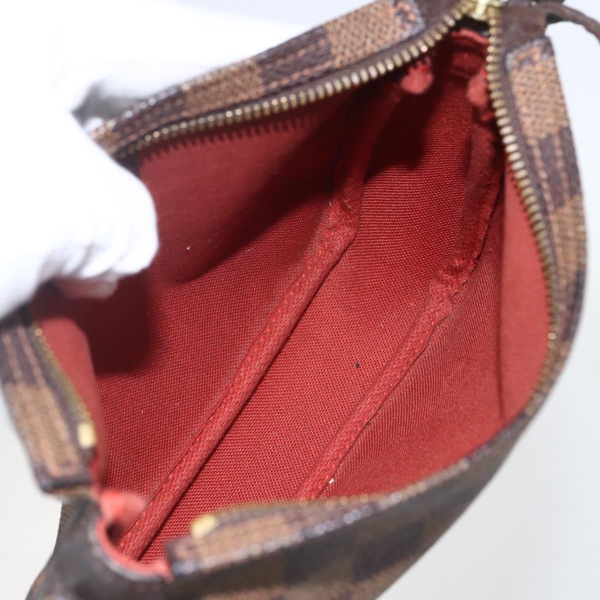 Louis Vuitton Trousse Make Up Bag Damier Canvas Brown Canvas Clutche & Pouche Bag (Authentic Pre-Loved)