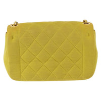 Chanel Chic With Me Flap Bag Quilted Jersey Yellow Cotton Shoulder Bag Bag (Authentic Pre-Loved)