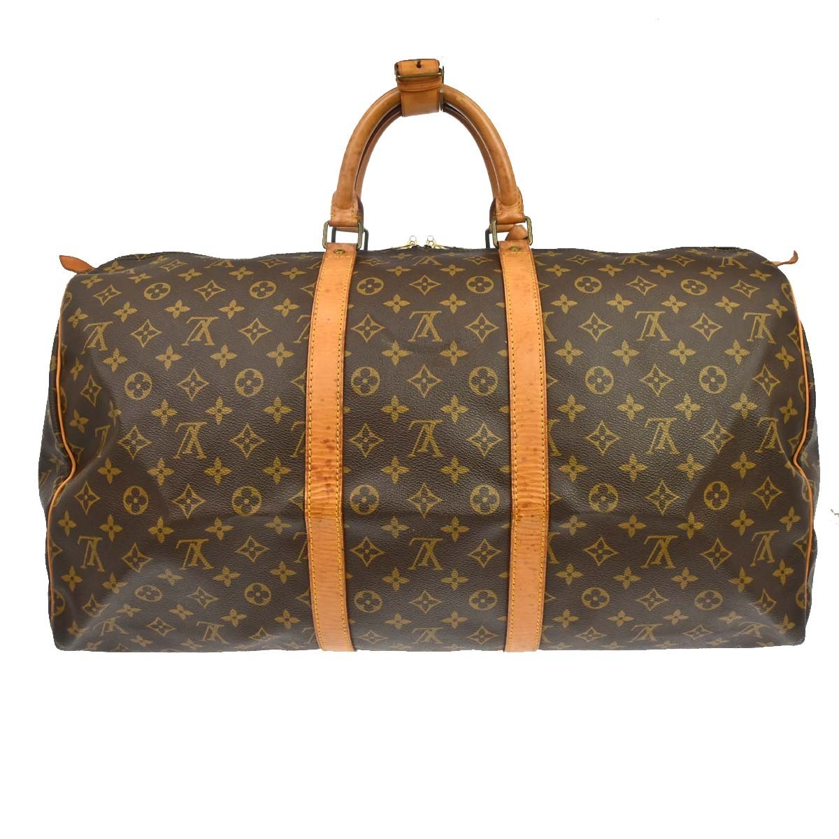 Louis Vuitton Keepall Bag Monogram Canvas Brown Canvas Travel Bag Bag (Pre-Loved)