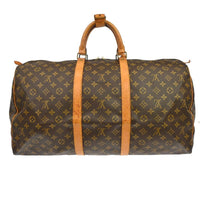 Louis Vuitton Keepall Bag Monogram Canvas Brown Canvas Travel Bag Bag (Pre-Loved)