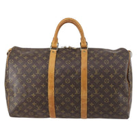 Louis Vuitton Keepall Bag Monogram Canvas Brown Canvas Travel Bag Bag (Pre-Loved)