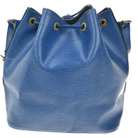 Louis Vuitton Petit Noe Handbag Epi Leather Blue Leather Shoulder Bag Bag (Pre-Loved)