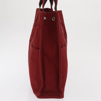 Hermes Fourre Tout Tote Canvas Red Canvas Tote Bag Bag (Authentic Pre-Loved)