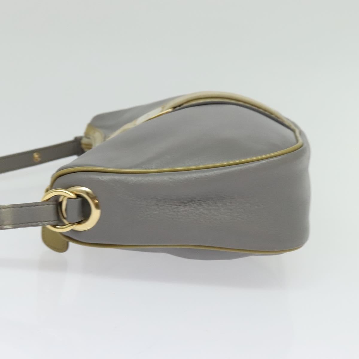 Salvatore Ferragamo Salvatore Ferragamo Vala Shoulder Bag Leather Gray Leather Shoulder Bag Bag (Pre-Loved)